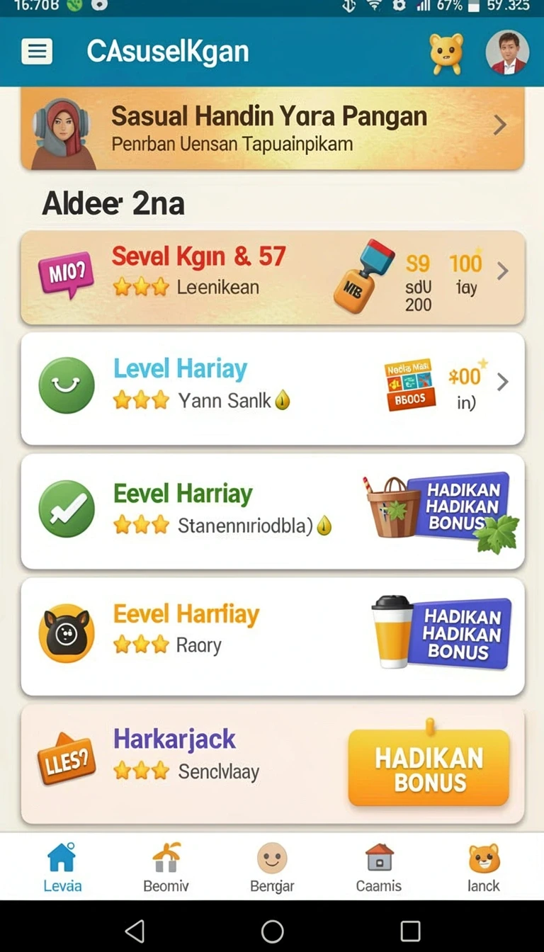 Beragam pilihan permainan menarik dalam aplikasi Review Aplikasi kakekwangi.